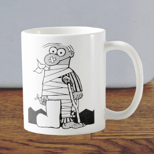 Taza De Café Recupérate - Hombre con Vendas - Paciente Hospital