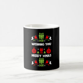 Taza De Café Recursos humanos Fea Regalos de Santa Navidad