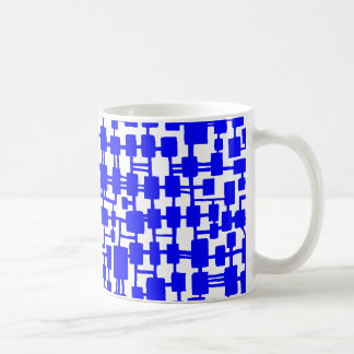 Taza De Café Red abstracta - Azul sobre rojo