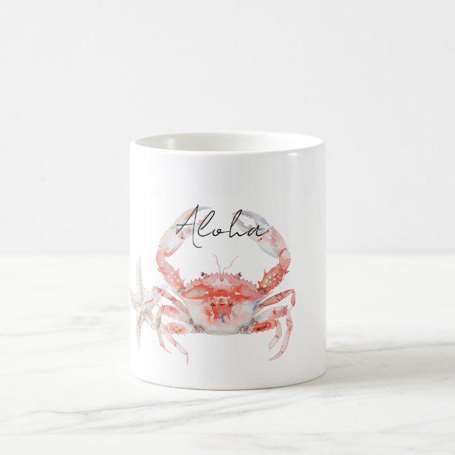 Taza De Café Red Aloha Crab (Centro)