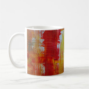 Taza De Café Red and yellow abstract painting