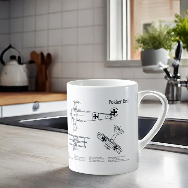 Taza De Café Red Baron Fokker Dr. 1 - Plano aéreo BD (Subido por el creador)