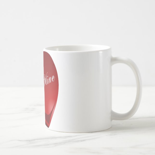 Taza De Café Red Be Mine Heart (Derecha)