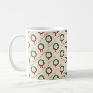 Taza De Café Red Berries Holly Merry Christmas