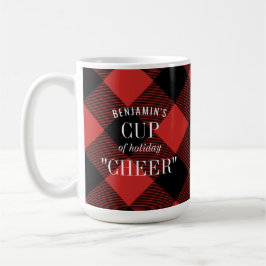 Taza De Café Red Black Buffalo Check Plaid Funny Navidades