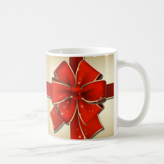 Taza De Café Red Bow Navidad Mug (Derecha)