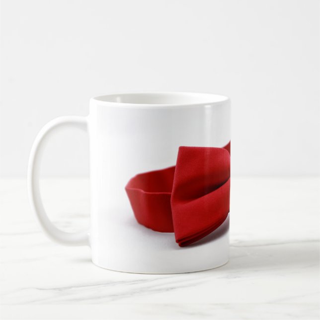 Taza De Café Red Bow Tie Boda Matrimonio de novia Groom (Izquierda)