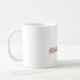 Taza De Café Red Burgundy White Butterfly Flowers