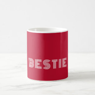 Taza De Café Red C81 y White Fun Font Personalizado de nombres