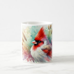 Taza De Café Red crested cardinal 060824AREF107 - Watercolor