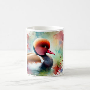 Taza De Café Red Crested Pochard 080824AREF120 - Watercolor