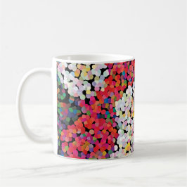 Taza De Café Red Crystal Floral Blooms
