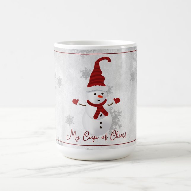 Taza De Café Red Cute Snowman (Centro)