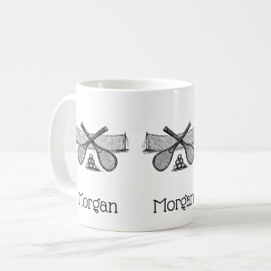 Taza De Café Red de tenis vintage deportivo, raquetas cruzadas,