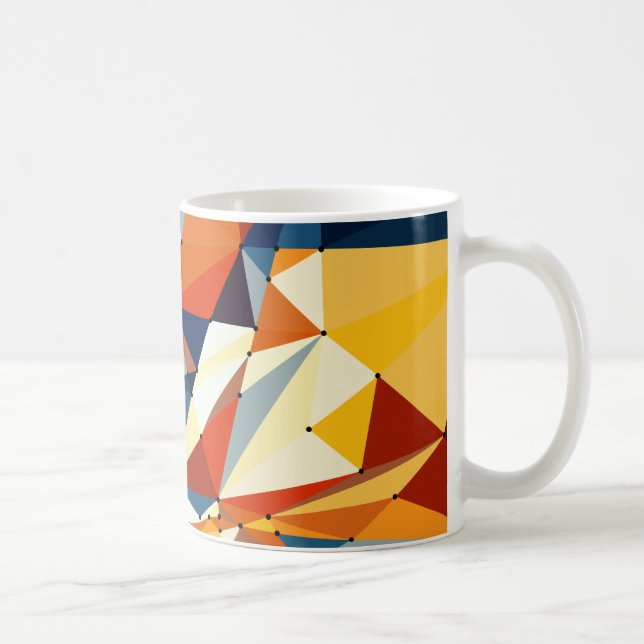 Taza De Café Red de triángulos multicolores (Derecha)