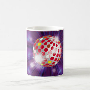 Taza De Café Red Disco Ball