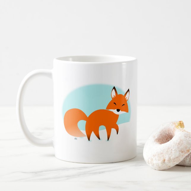 Taza De Café Red Fox Coffee Mug (Con donut)