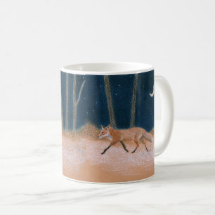 Taza De Café Red Fox y Crescent Moon