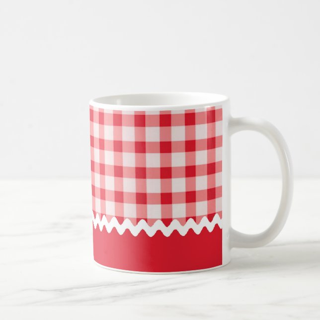 Taza De Café Red Gingham Mug (Derecha)