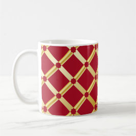 Taza De Café Red & Gold Arabesque Mug