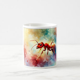 Taza De Café Red Headed Ant 310724AREF104 - Watercolor