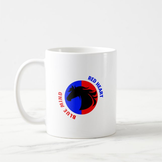 Taza De Café Red Heart Blue Mind Coffee Mug (Izquierda)