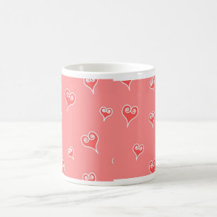 Taza De Café Red Hearts Mug