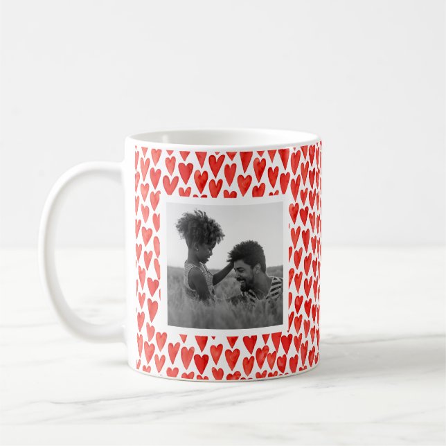 Taza De Café Red Hearts Valentine's Day Photo (Izquierda)