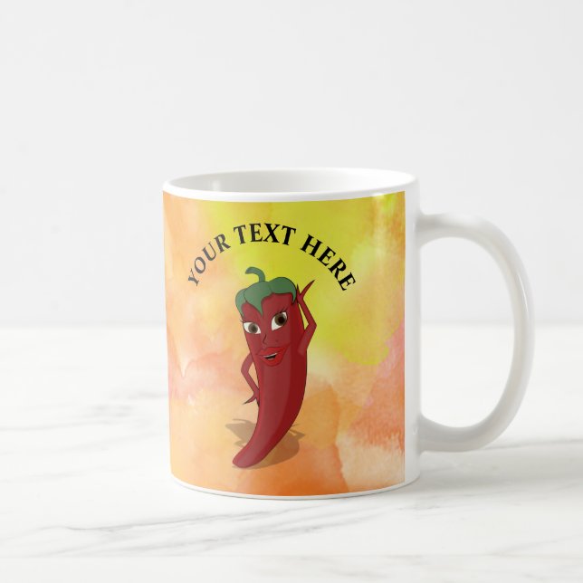 Taza De Café Red Hot Pepper Diva Water (Derecha)