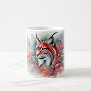 Taza De Café Red Lynx 010924AREF110 - Watercolor