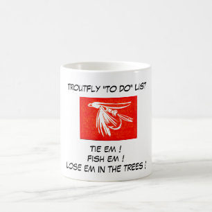 Taza De Café "Red Midge - Trucha Mosca "Lista de tareas" Mug