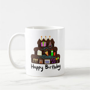 Taza De Café Red Neuronal de Cumpleaños Friki