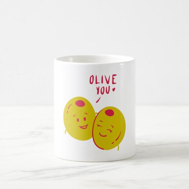 Taza De Café Red Olive You Valentines Day (Centro)
