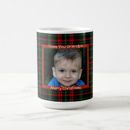 Taza De Café Red Plaid, Feliz Navidad, Foto Personalizado,