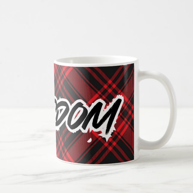 Taza De Café Red Plaid Freedom Mug (Derecha)