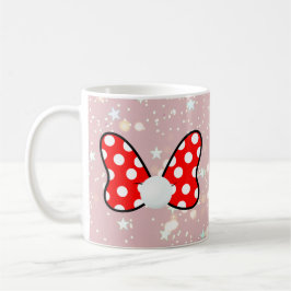 Taza De Café Red polka dots vibrant Ribbon