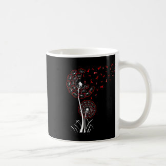 Taza De Café Red Ribbon Dandelion Heart Disease Blood Cancer Aw