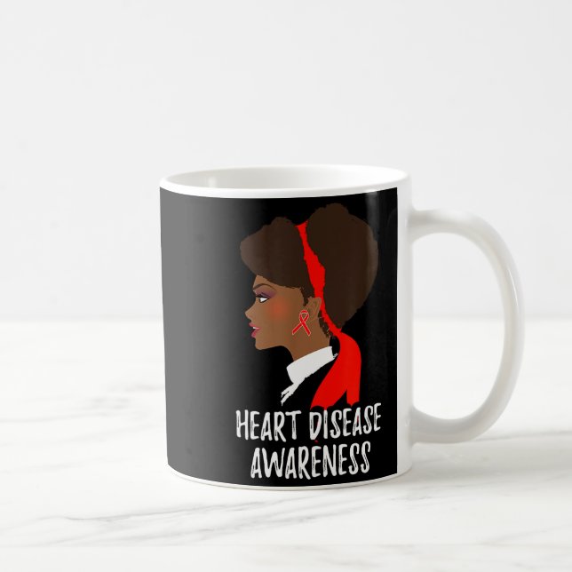 Taza De Café Red Ribbon Month _ National Heart Disease Awarenes (Derecha)