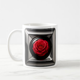 Taza De Café Red Rose Meta