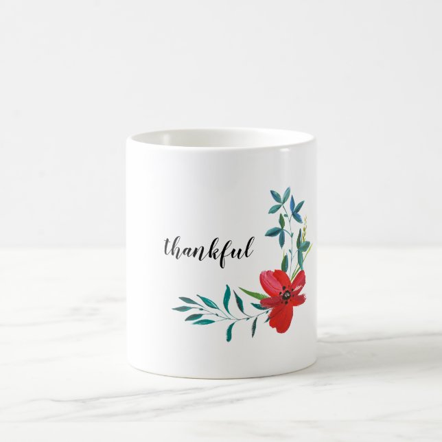 Taza De Café Red Rose Thankful Mug (Centro)