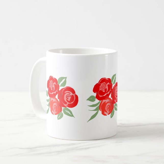 Taza De Café Red Roses Mug (Anverso izquierdo)