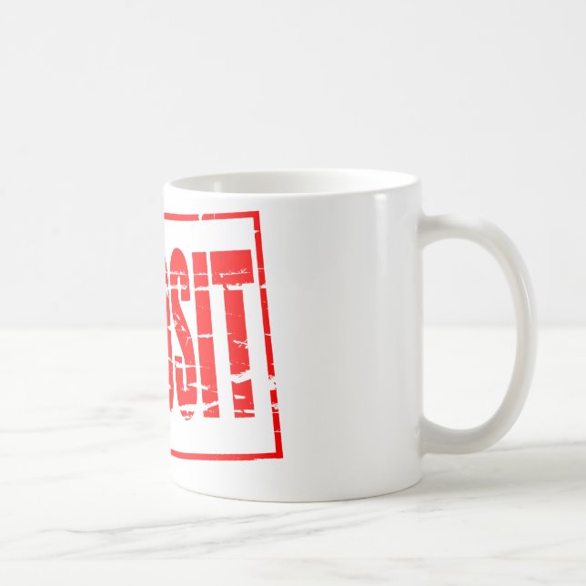 Taza De Café Red rubber stamp effect deposit (Derecha)