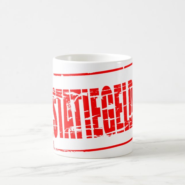 Taza De Café Red rubber stamp effect statiegeld (Centro)