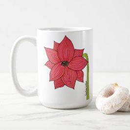 Taza De Café Red Star Flower