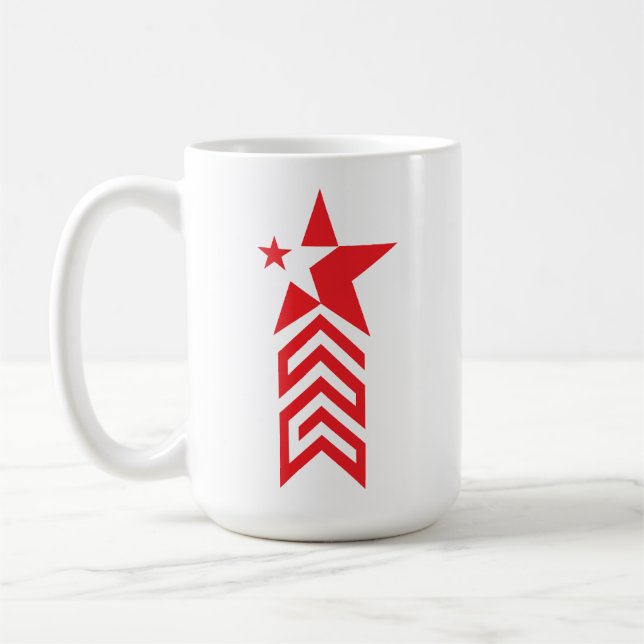 Taza De Café Red Star with Chevron Arrows (Izquierda)
