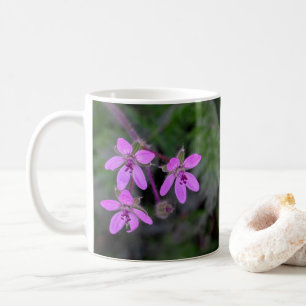 Taza De Café Red Stem Filaree Flowers Mug