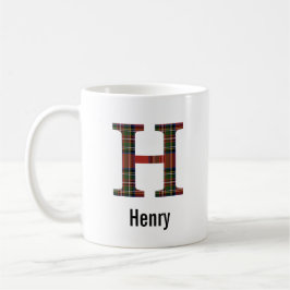 Taza De Café Red Stewart Plaid Monograma H Mug