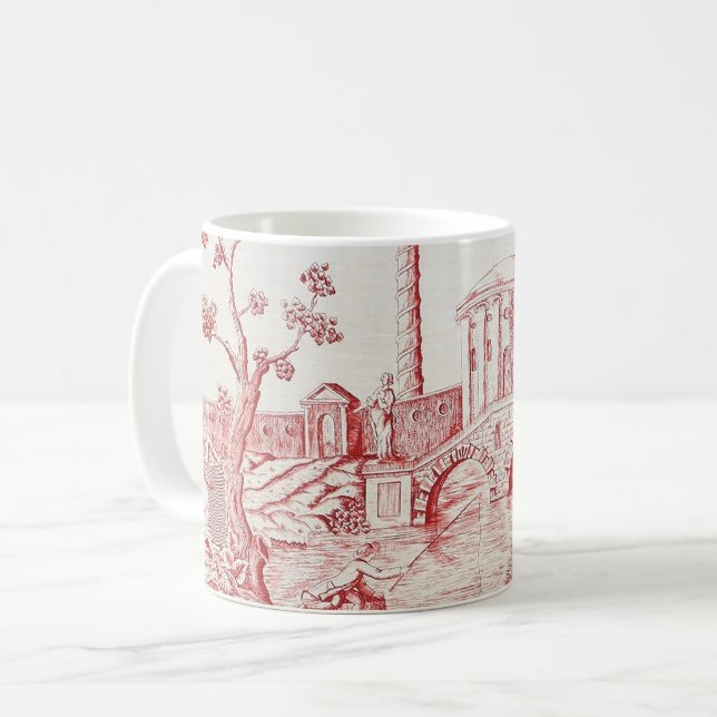 Taza De Café Red Toile (Anverso izquierdo)