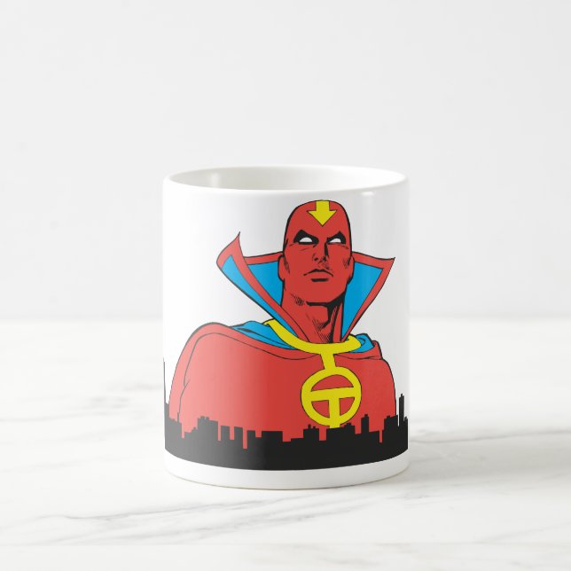 Taza De Café Red Tornado Detrás De Cityscape (Centro)