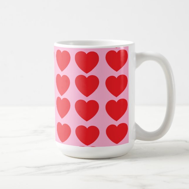 Taza De Café Red Valentines Hearts (Derecha)